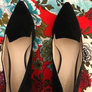 Cole Haan. Black suede loafers/ flats. Size 8